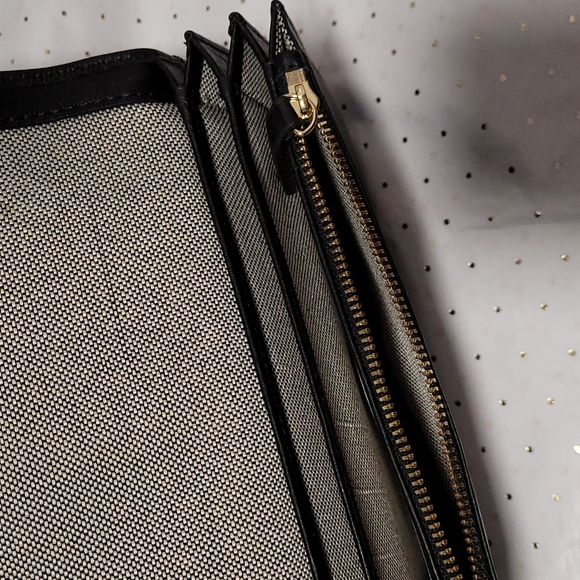 Vince Camuto Black Leather Bifold Accordian Organizer Cash Wallet - Picture 5 of 10